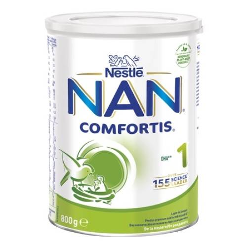 Formula lapte de inceput pentru sugari Nan 1 Comfortis, +0 luni, 800 g, Nestle