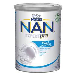 NAN Expert Pro fără lactoză, 400 g, Nestle
