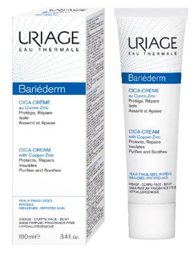 Crema reparatoare Bariederm Cica, 100 ml, Uriage