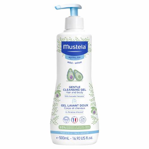 Gel de curatare delicat pentru par si corp, 500 ml, Mustela