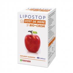 Lipostop, 60 comprimate -Otet de mere si crom, Parapharm
