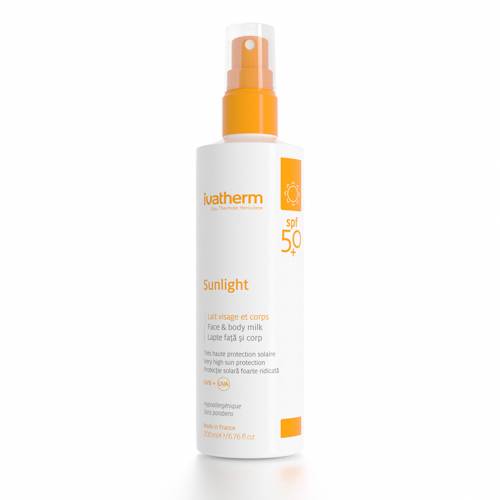 Sunlight lapte fata si corp SPF50+, 200ml, Ivatherm