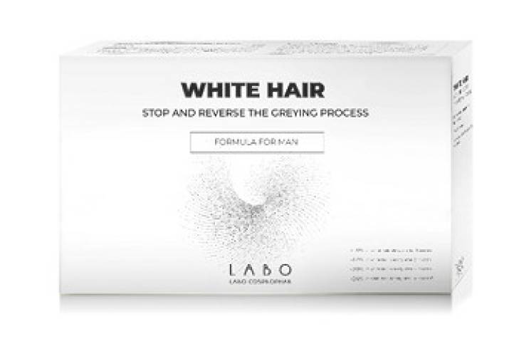 Tratament impotriva incaruntirii parului pentru barbati White Hair, 40 fiole x 3.5ml, Labo