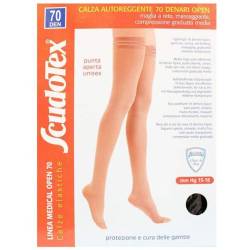 SCUDOTEX Ciorapi coapsa, compresie medie-70 den-NERO-NR 3-M