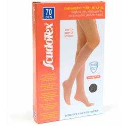 SCUDOTEX 824 Ciorapi genunchi, vf. deschis, compresie medie -70 den-NERO-NR 5-XL