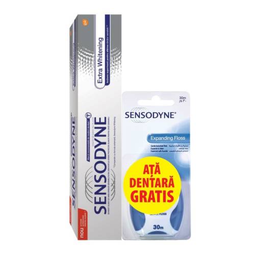 SENSODYNE Pasta dinti extra whitering x 100ml+ata dentara gratis