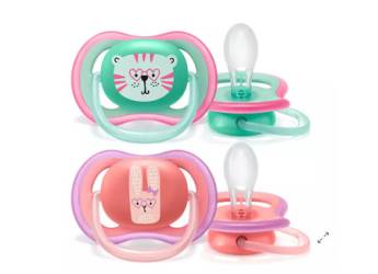 AVENT Suzete Ultra Air cu animale 18+luni FETE x2 buc SCF349/15