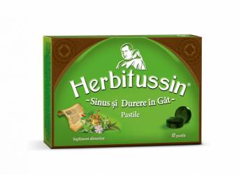 Herbitussin Sinus si Durere in gat, 12buc, USP