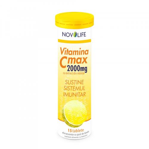Vitamina C Max 2000, 15 tablete, Novolife