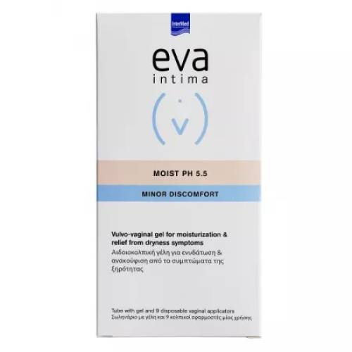 Gel vulvo-vaginal pentru uscaciune Eva Intima Moist pH 5.5, 9 aplicatoare vaginale