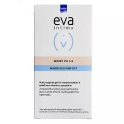 Gel vulvo-vaginal pentru uscaciune Eva Intima Moist pH 5.5, 9 aplicatoare vaginale