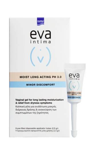 Gel vaginal hidratare lunga durata, 9 aplicatoare, Eva Intima