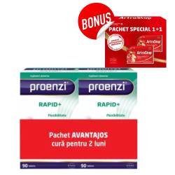 Pachet Proenzi Artrostop Rapid+, 90 capsule + 90 capsule, Walmark