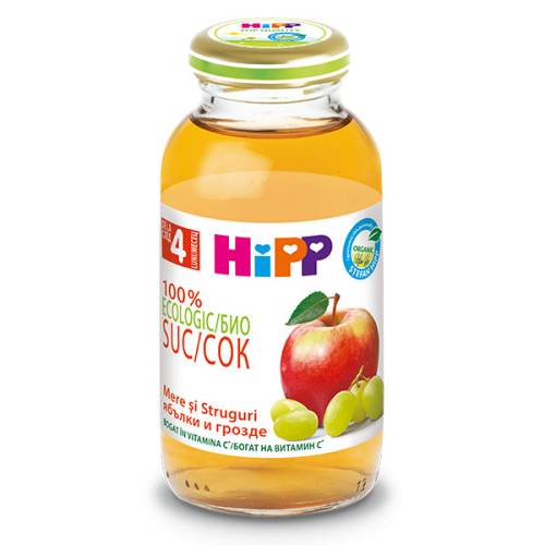 HIPP ECO Suc mere cu struguri 100% x 200ml