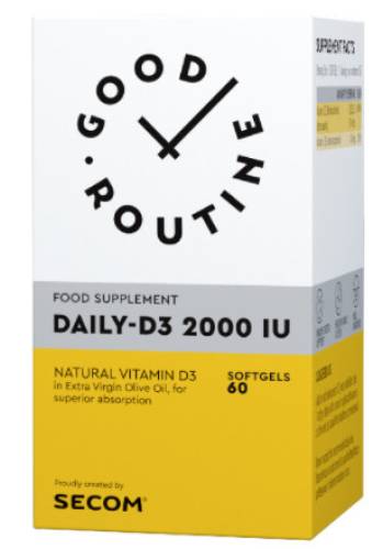Daily D3 Good Routine, 2000 UI, 60 capsule, Secom