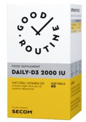 Daily D3 Good Routine, 2000 UI, 60 capsule, Secom