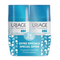Deodorant roll-on Puissance 3, 2x 50 ml, PACHET PROMO, Uriage
