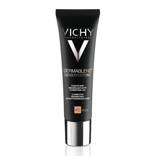 Fond de ten corector Dermablend imperfectiuni 3D, Nuanta 45 Gold, 30 ml, Vichy