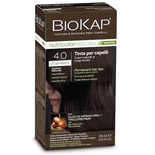 BIOKAP Nutricolor rapid Vopsea de par nr.4.0 natural brown