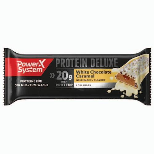 Baton proteic 20% ciocolata alba cu caramel, 55g, Power System