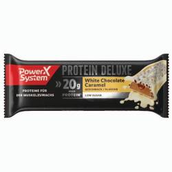 Baton proteic 20% ciocolata alba cu caramel, 55g, Power System