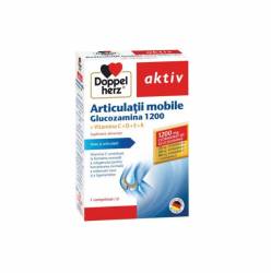 Doppelherz Aktiv Articulatii Mobile Glucozamina 1200 + Vitamina C + D + E + K 30 Comprimate