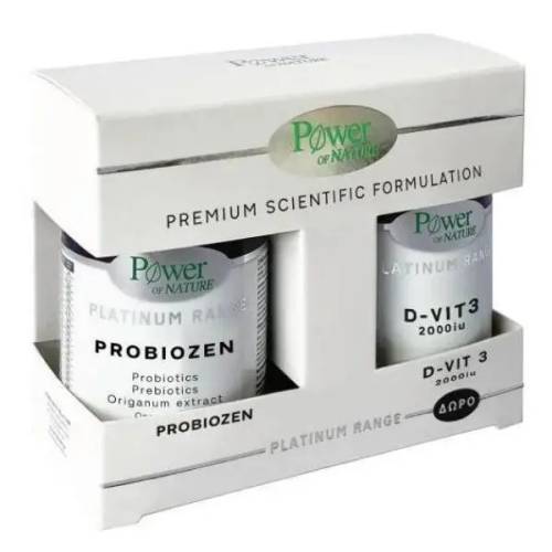 Pachet Probiozen,15cp + Vit D3 2000UI, 20cps, Power of Nature