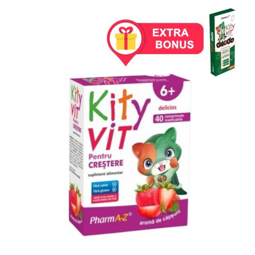 Kityvit Crestere, 40 comprimate masticabile, PharmA-Z