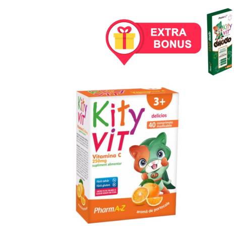 KityVIT Vitamina C 250 mg 40 comprimate masticabile – Pharma-Z