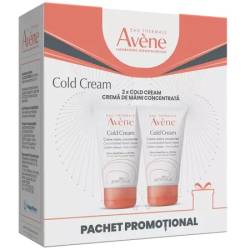 Pachet Creme de maini Cold Cream, 2x50ml, Avene