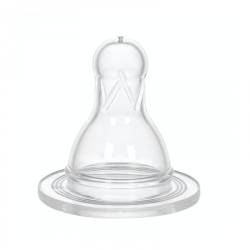 Set de doua tetine din silicon rotunde, anticolici, nr. 3, cod 300, Wee Baby