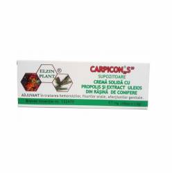 Carpicon S Crema Solida cu propolis x 10 Supozitoare 1,5 g Elzin Plant