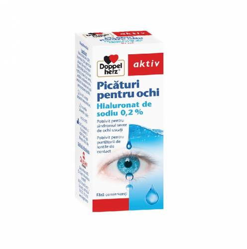 Doppelherz Aktiv Picaturi Pentru Ochi cu Hialuronat de Sodiu 0.2% 10 ml