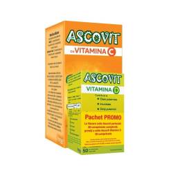 Pachet Ascovit Vitamina C portocala 60 bucati + Vitamina D 50 bucati, Perrigo