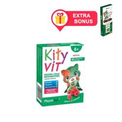 KityVit Cai respiratorii aroma de zmeura, 40 comprimate de supt