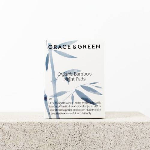 Absorbante noapte 100% bambus oragnic,8 bucati, Grace & Green