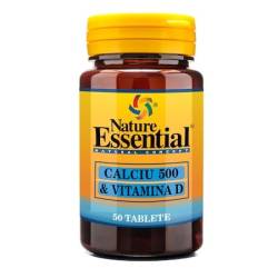 Calciu 500 mg si Vitamina D3 , 50 comprimate, Nature Essential