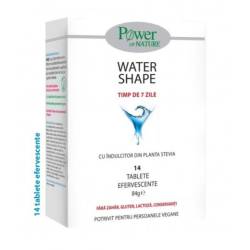 Water Shape cu extract de cactus, 14 comprimate efervescente, Power of Nature