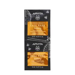 APIVITA Masca express exfolianta actiune delicata cu caise, 2*8ml