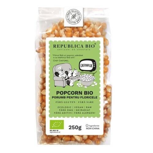 Popcorn Bio, fara gluten, 250g, Republica BIO