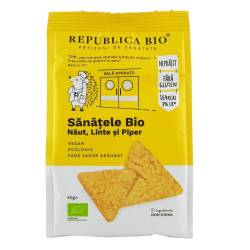 Sanatele Bio cu naut, linte si piper, eco, fara gluten, 40 g, Republica Bio