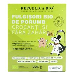 Fulgisori Bio de porumb crocanti fara zahar si fara gluten, 225g, Republica Bio