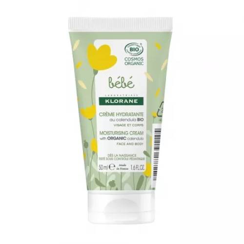 Crema hidratanta bio pentru corp si fata, 50 ml, Klorane Bebe