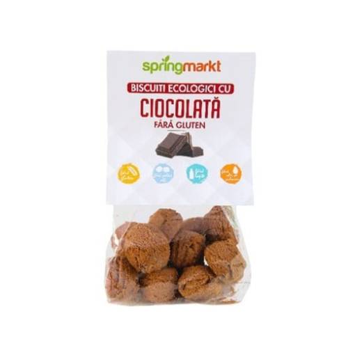 Biscuiti cu Ciocolata fara gluten, 100 g, SpringMarkt