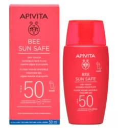 Bee Sun Safe Fluid facial invisibil DryTouch SPF50, 50ml, Apivita