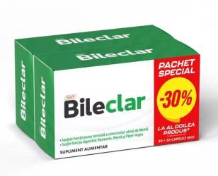 Pachet Bileclar, 30 + 30 capsule, Sun Wave Pharma