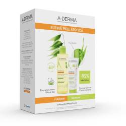 Pachet Ulei de Dus Exomega Control, 500 ml + Crema Exomega Control, 200 ml, A-Derma