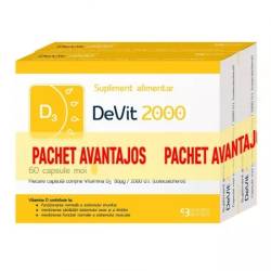 Pachet DeVit 2000, 60 Capsule + 60 Capsule, Pharma Brands