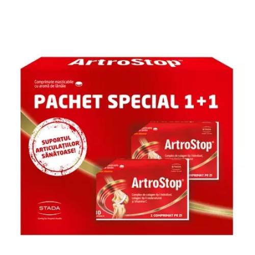 Pachet Artrostop Colagen, 3 x 30 Comprimate, Stada