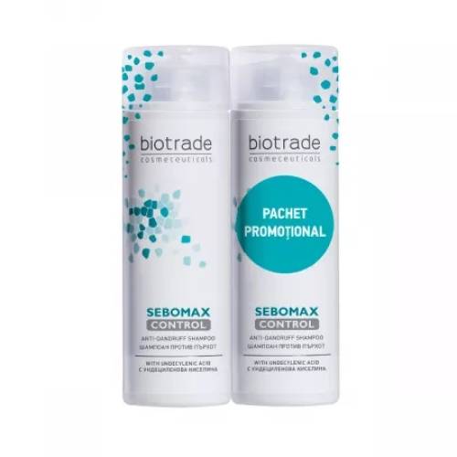 Pachet Sampon Anti-matreata Sebomax Control, 200 + 200 ml, Biotrade